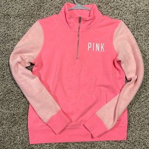 Pink Vs quarter zip up Xs